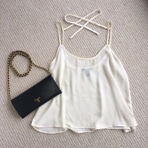Cream camisole with back tie